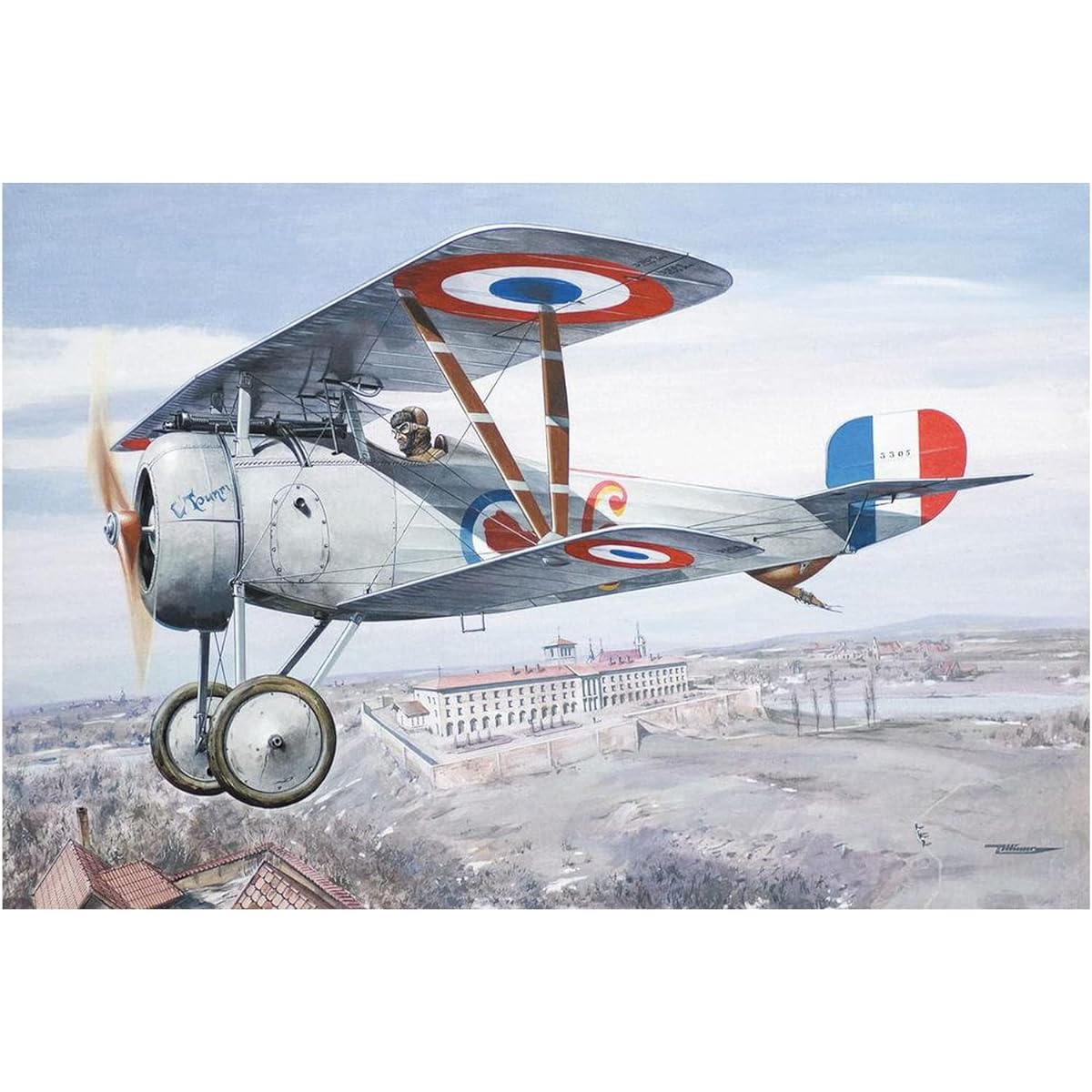 Roden 1/32 World War I French Air Force Nieuport 24bis Biplane Single Engine Fighter 1917 Plastic Model RE32611