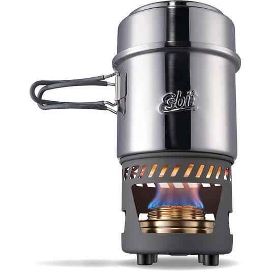 Esbit Outdoor Stainless Steel Cook Set 985ml with Alcohol Burner ESCS985ST0