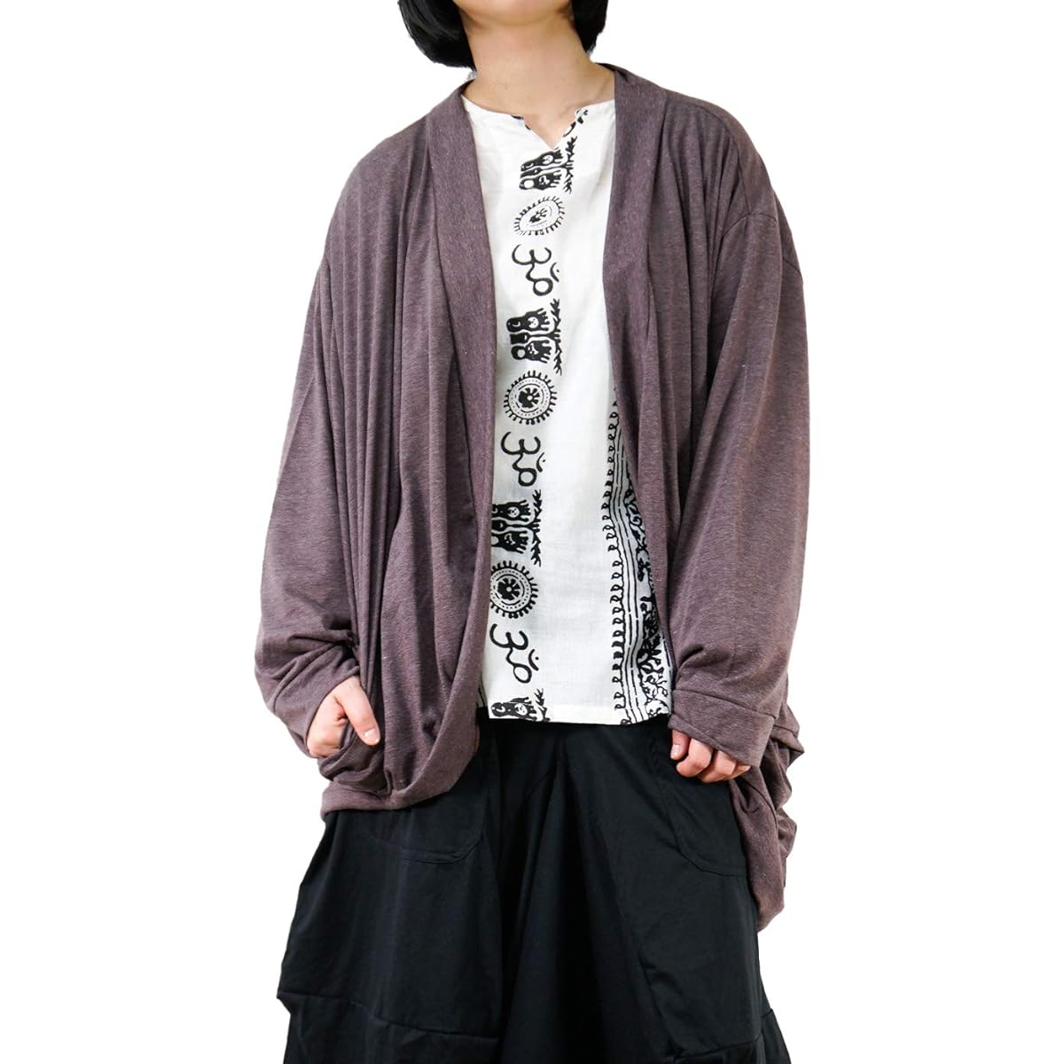 [Sansara] Cardigan, Dolman Sleeve, Outerwear, Women's, Men's, Ethnic Fashion, Thin