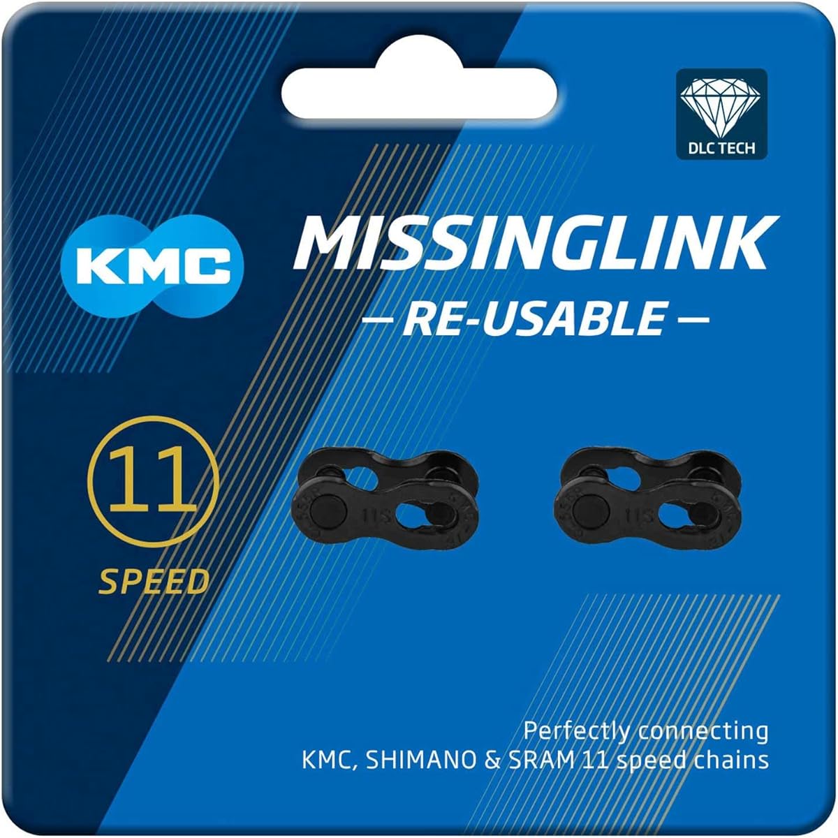 KMC (KMC) Missing link for CL555R 11SPEED DLC Black 2 pairs 1 set KMC-CL555RDLC2 Medium