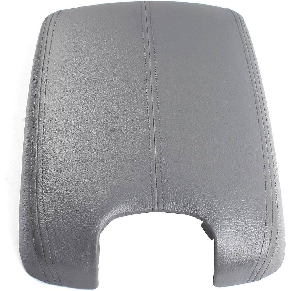 Motoall Automotive Leather Stitch Center Console Armrest Lid Cover Cap 2008 2009 2010 2011 2012 2012 Honda Code Synthetic Leather (Vinyl) Plastic Gray