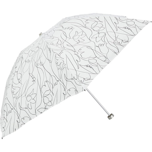 MOONBAT Fuwacool Folding Umbrella Parasol [For both sun and rain, first class shading] 50cm Line Flower