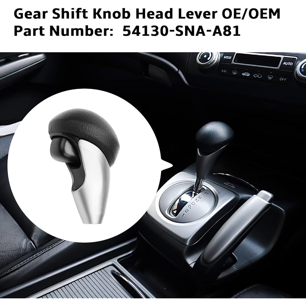 54130-SNA-A81 Cargias shift knob head lever ABS-Honda Civic 2006-2011 Gear Shift Nob Cover Interior Parts