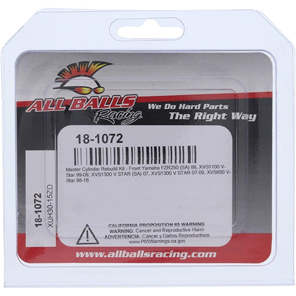 ALL BALLS RACING Master Cylinder Reviled Kit Black 18-1072