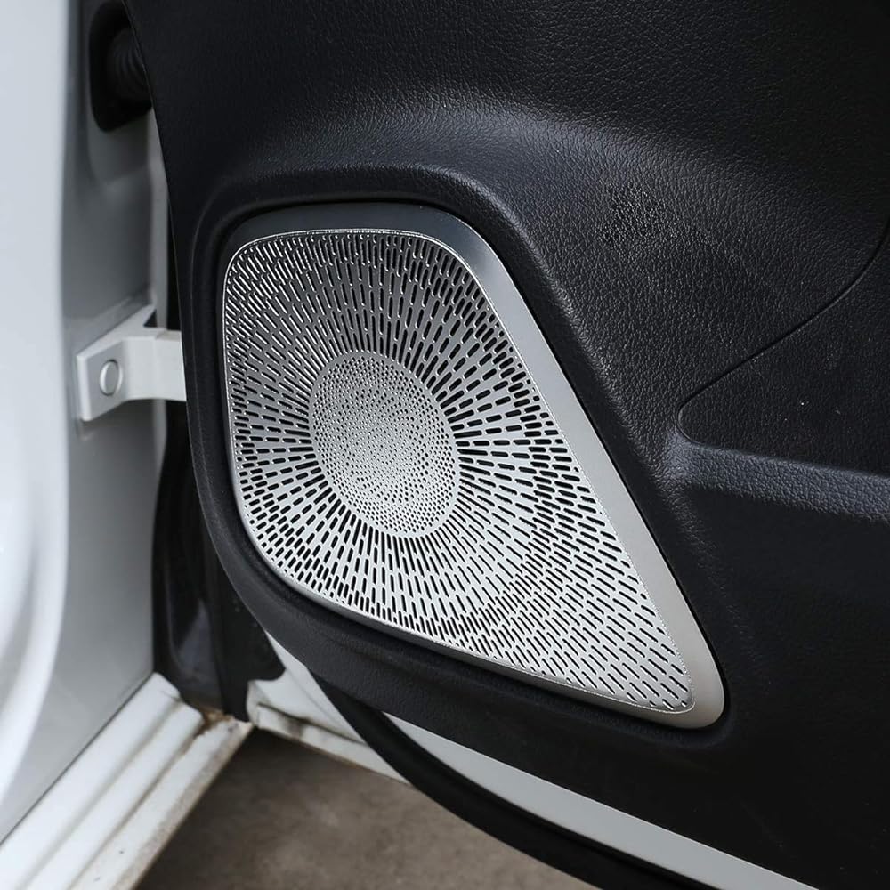 SHIFENG For Mercedes Benz A B GLB GLA Class W177 W247 X247 2019 2020 Aluminum Alloy Car Interior Door Speaker Cover Trim Pack 4