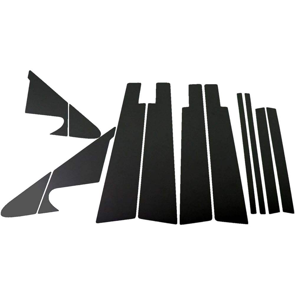 BRIGHTZ Vanguard 30 Series Super Mirror Black Plated Pillar Panel Cover 12PC with Visor [PIL-BLA-107] Vanguard 4963