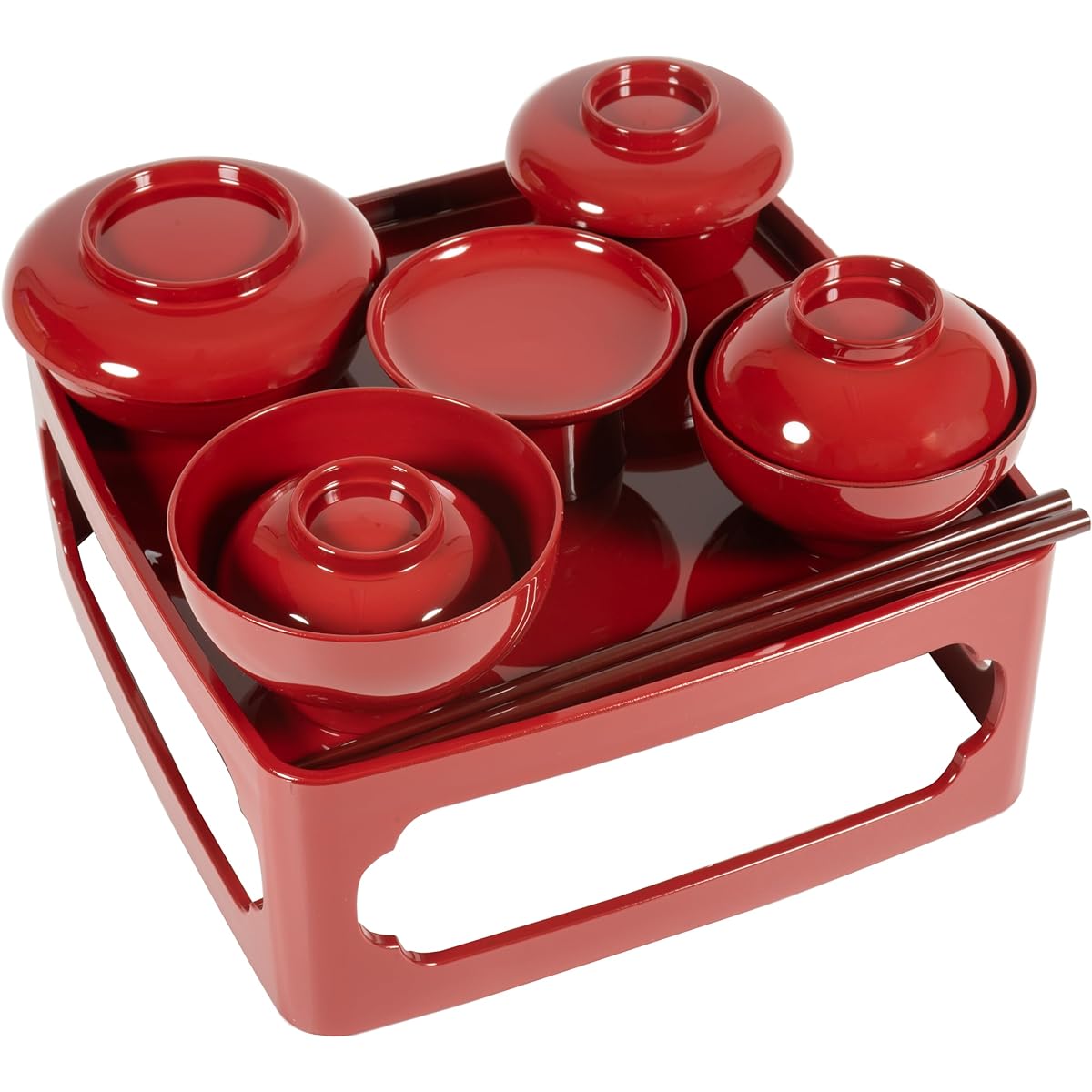 Buddhist altar utensils, Buddhist food bowl (rice bowl), Buddhist altar meal set, offering meal, Buddhist altar utensils, supplies, accessories, Buddhist utensils, bowl, chopsticks set, 8.0 inch, vermilion, domestically made, made in Japan, sunmeni