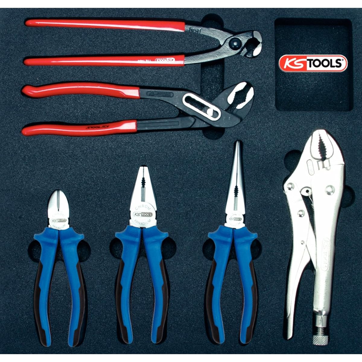 KS TOOLS Pliers Set 6 pcs 2/3 system insert Pliers set 6 pcs 2/3 system insert 818.2350