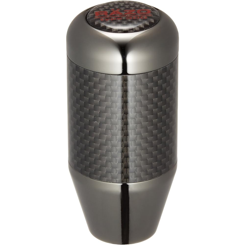 Carmate Car Shift Knob RAZO Real Carbon MT 300g Black RA65 Black ()