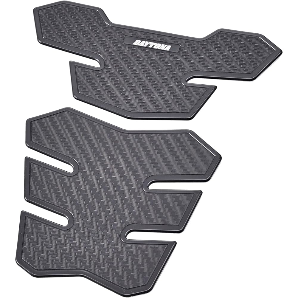 Daytona Motorcycle Anti-Scratch Seal Tank Pad Soft Emblem 2 Pieces (155 x 138mm) Carbon Look 98317
