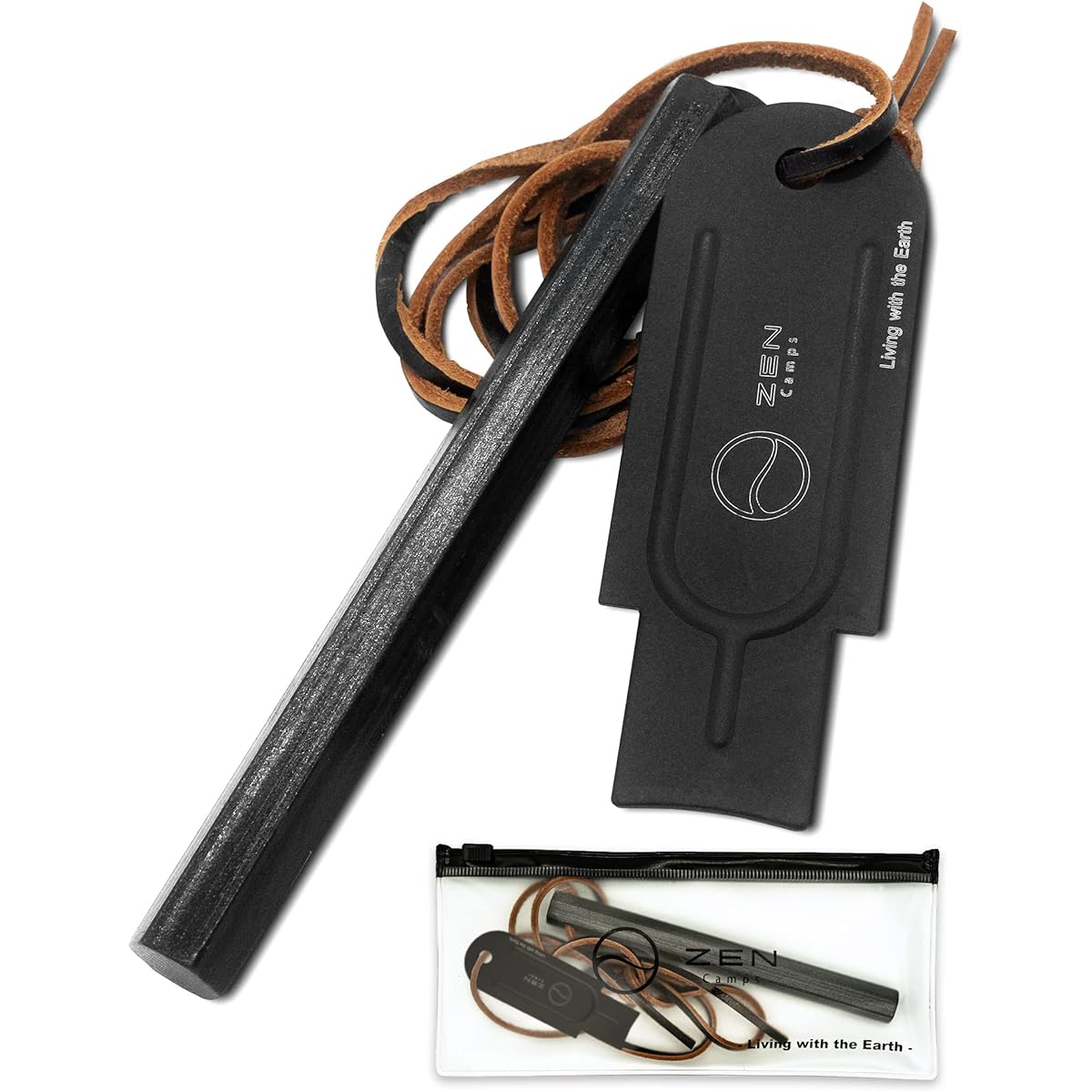 ZEN Camps Fire Starter Extra Thick Long Hexagonal Ferrocerium Fire Starter Ignition Flint Metal Match Camping Bushcraft