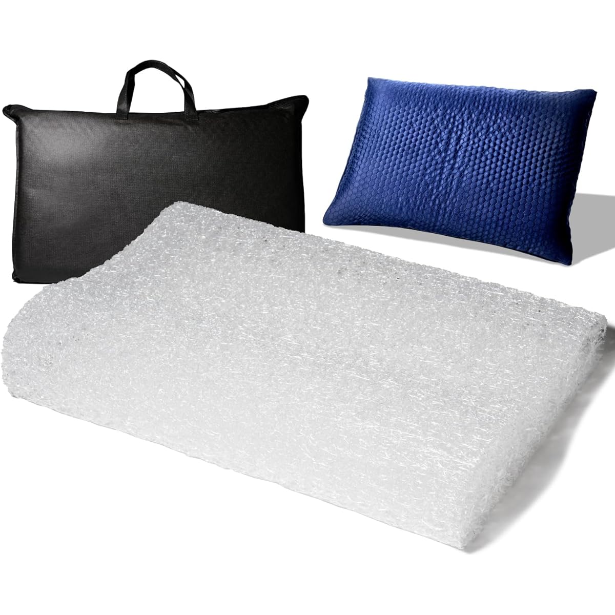 Sleep Party Pillow with Cover, Navy, High Resilience Pillow, Washable, Sleeping Pillow, Side Sleeping Pillow, Zero Gravity, Breathable, Gel Pillow, Pressure Dispersion, Comfortable Sleeping Pillow