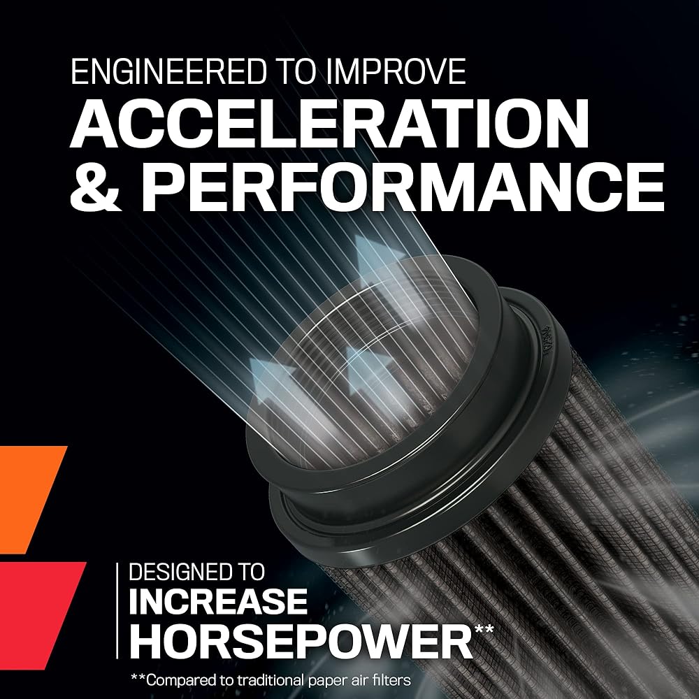K & N Universal Clamp-on Air filter: High performance, premium, replacement engine filter: Flange diameter: 6 inches, filter height: 7.5 inches, flange length: 1.125 inch, shape: Round tapard, RU-5177HBK