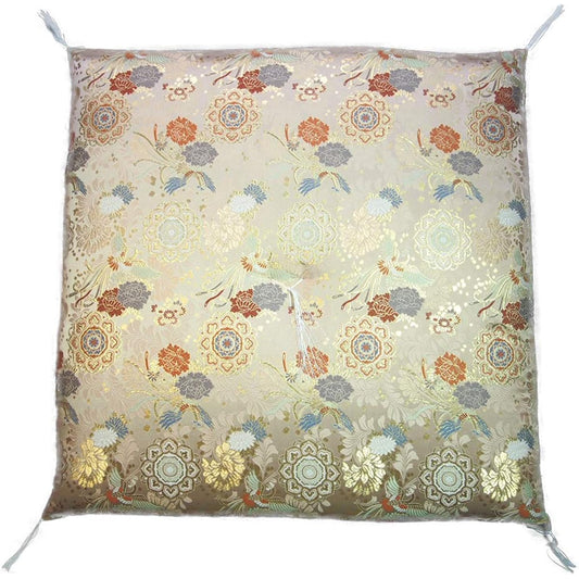 Heavenly Ascension Phoenix (Compressed Cotton) Gozen Zabuton 67 x 68 Memorial Service Buddhist Altar Temple Zabuton (Cream)