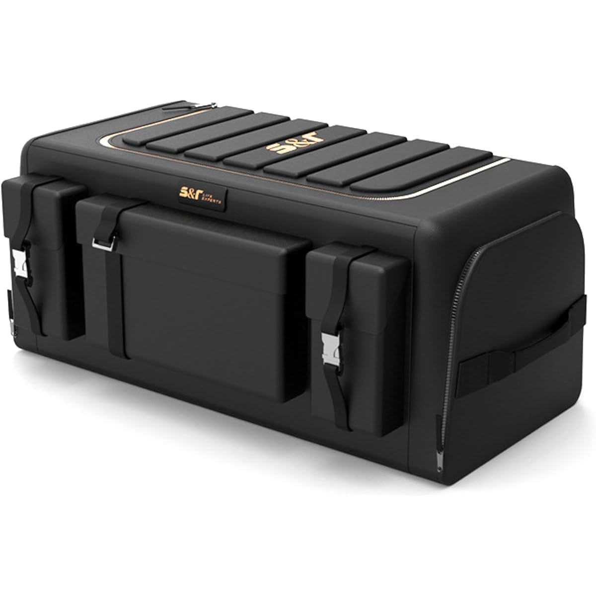 NORDRIX Car Storage Box, Large Capacity, Car Storage, Waterproof, with Pockets, Foldable, Car Supplies, Car Storage Bag, Trunk Storage Box, Non-Slip Bottom, Multifunctional Luggage Box, Car Truck, SUV (70L)