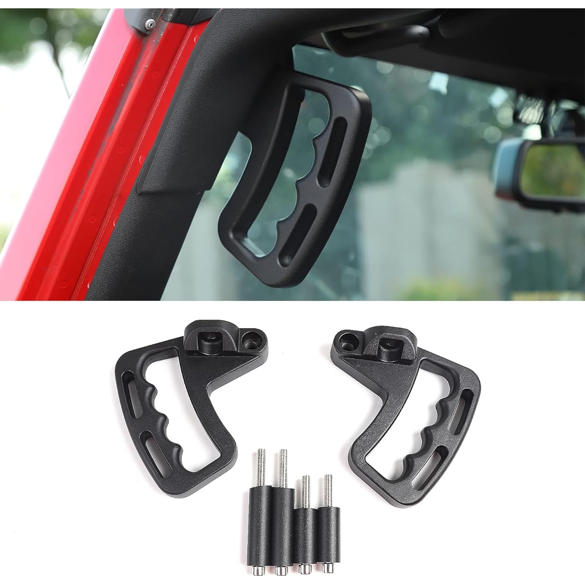 JECAR Grab Handle JK Grab Bar Front Aluminum Roll Bar Jeep Langler JK JK JK JK JKU Sports Sahara Freedom Rubicon X Unlimited X 2/4 Door 2007-2018