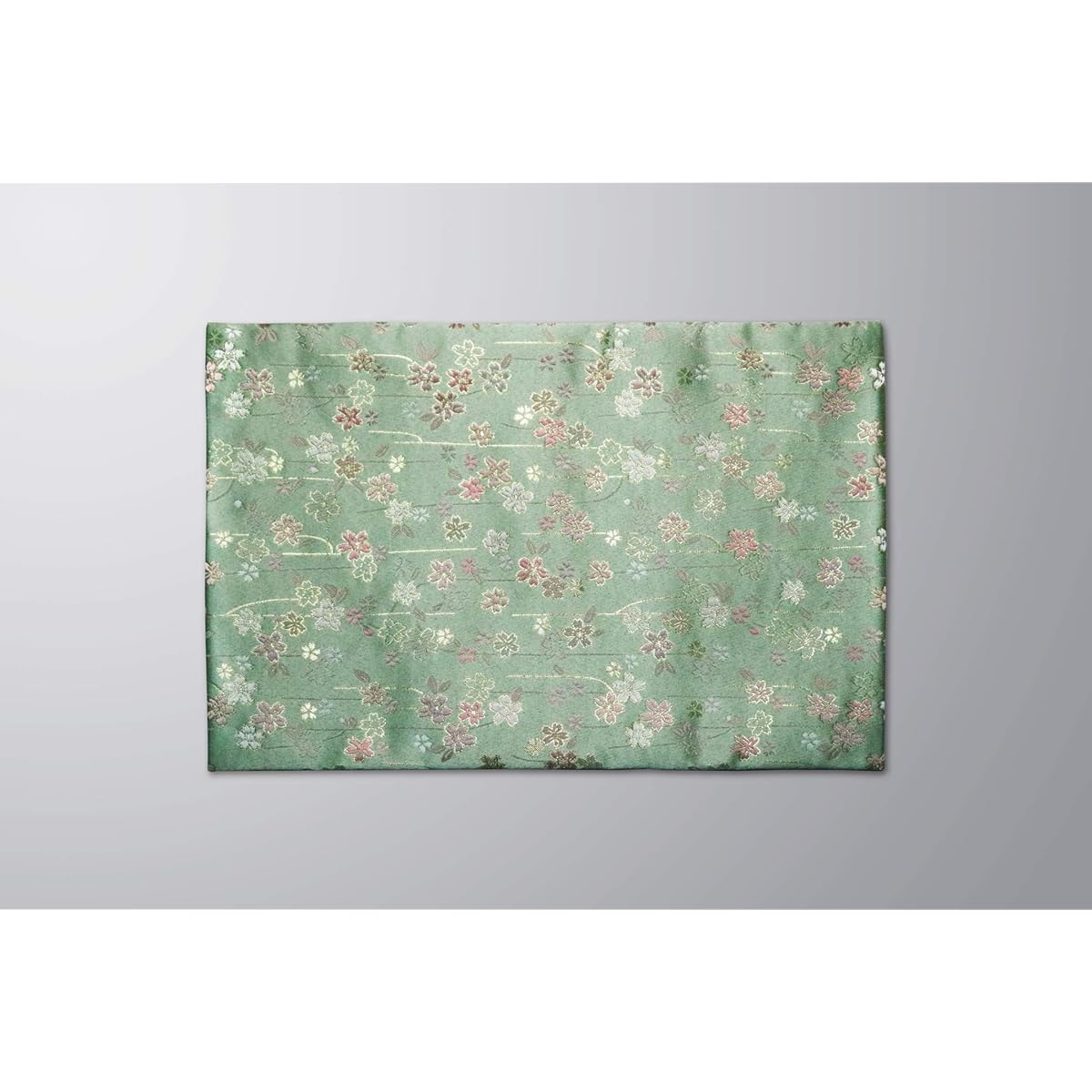 Desk Mat, Desk Hanging, Cherry Blossom Pattern, Flame Retardant, High Quality Brocade Rug… (No. 25, Green)