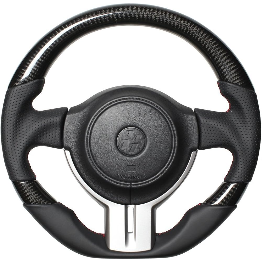 REAL Steering [Toyota 86/Subaru BRZ] F4-D shape black carbon 3C F4-D-BKC-3