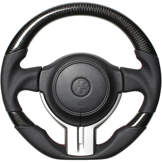 REAL Steering [Toyota 86/Subaru BRZ] F4-D shape black carbon 3C F4-D-BKC-3