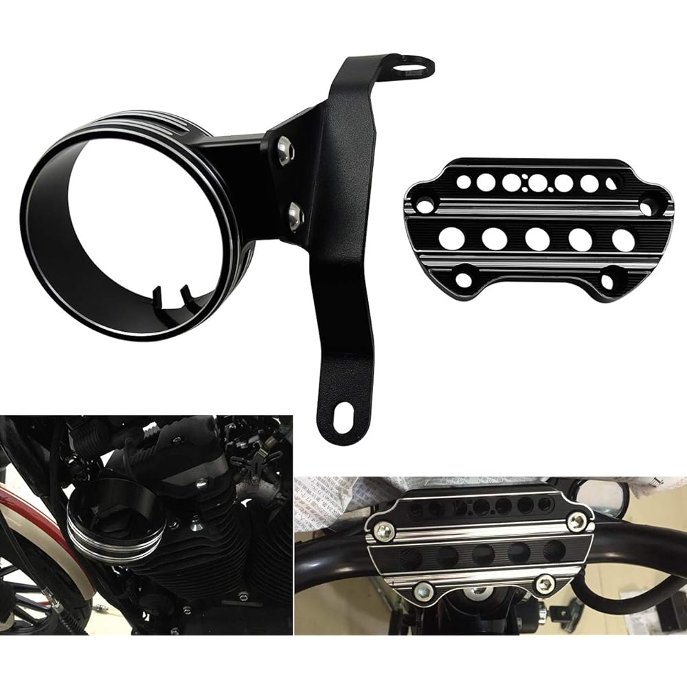 HDBUBALUS Speedometer Relocation Mount Instrument Bracket for Harley Sportster XL 883 Custom Low 1200