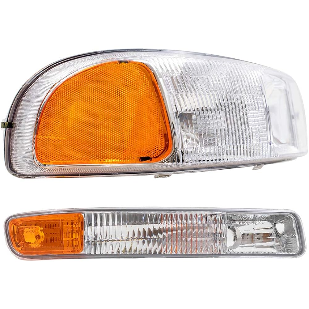 Headlight & signal marker lamp 4 pieces 99-07 GMC Sierra pickup truck & 00-06 YUKON/XL 15199560 1585035352 1585035352