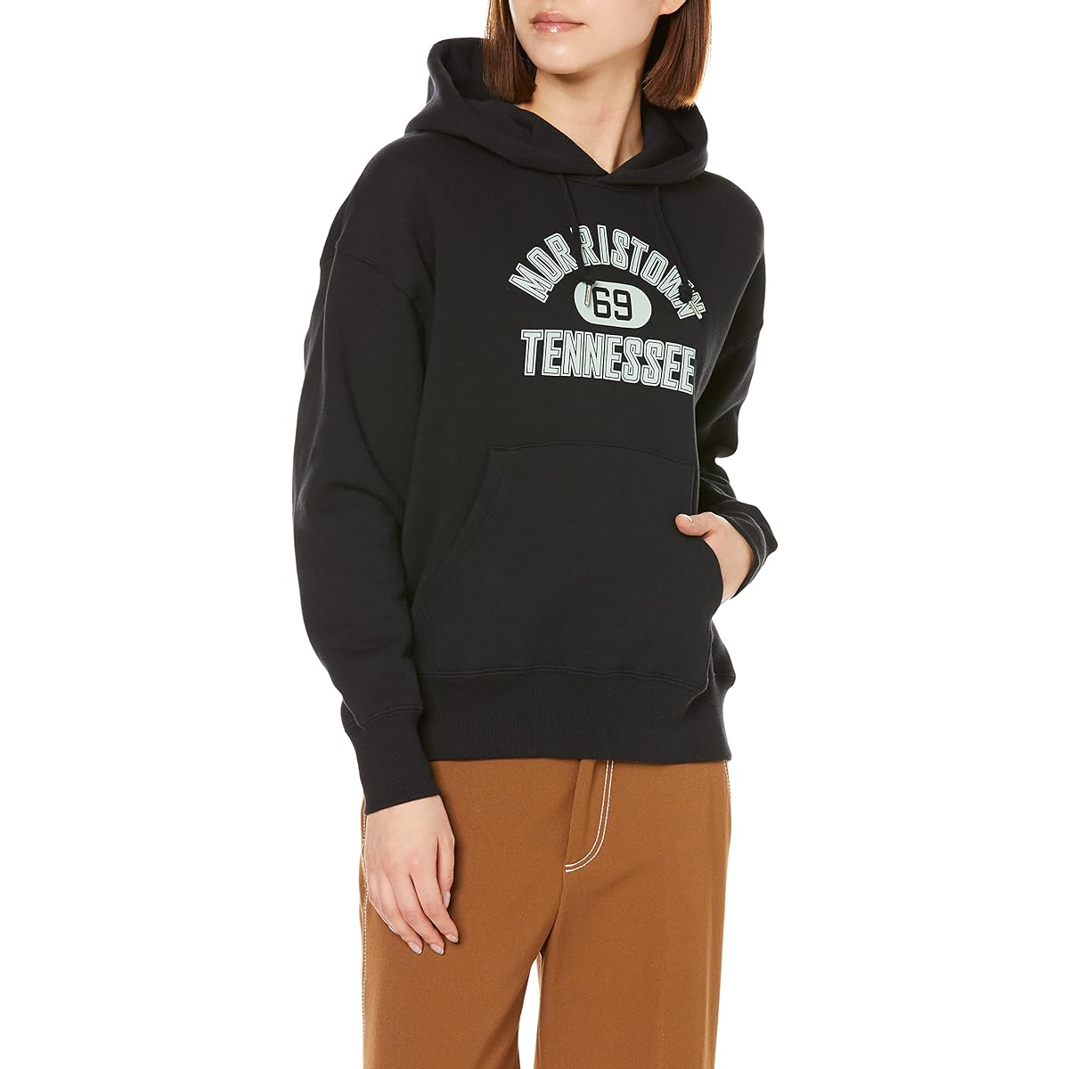 [Champion] Hoodie College Graphic Print Relaxed Fit Hooded Sweatshirt Women's Basic CW-V105