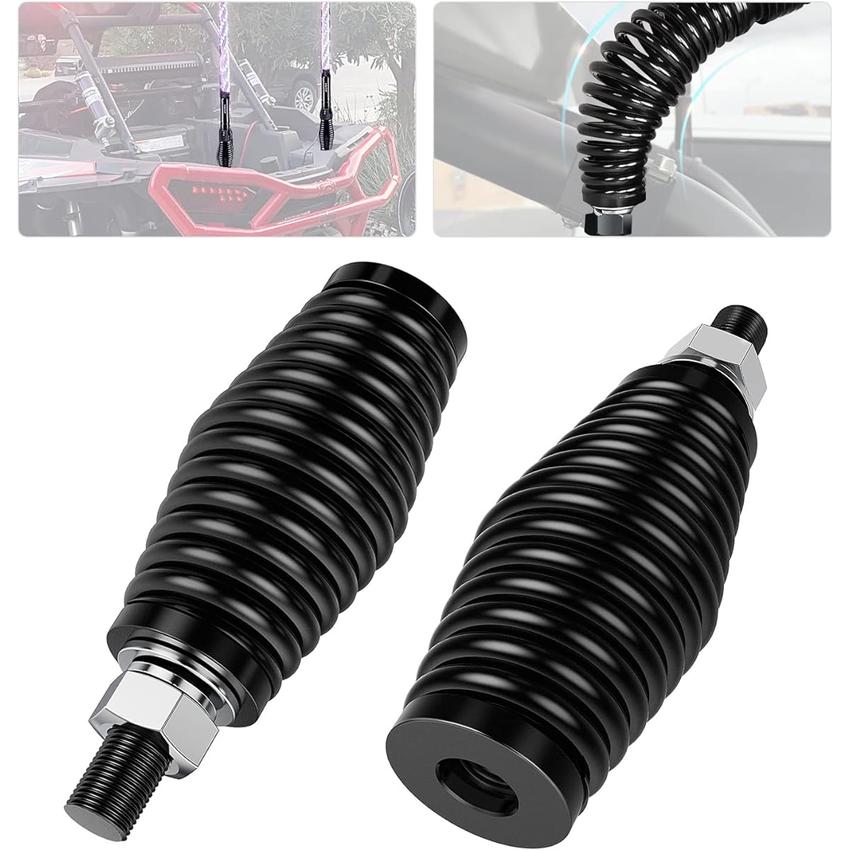 Nilight High Barrel Spring Mount Base Whip Light ATV UTV RZR SXS CAN AM Track Jeep Road 2 Year Guarantee