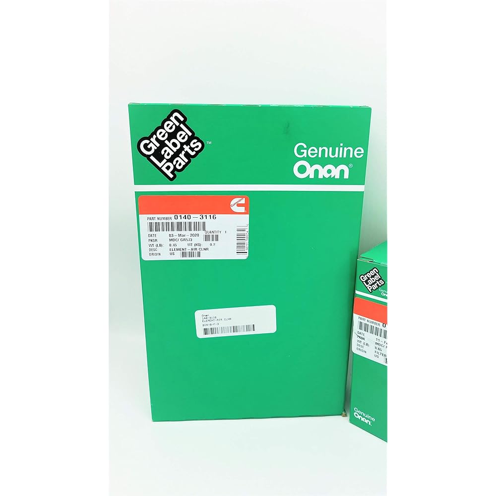 CUMMINS ONAN 140-3116 Air filter & 122-0836 Oil Filter Kit