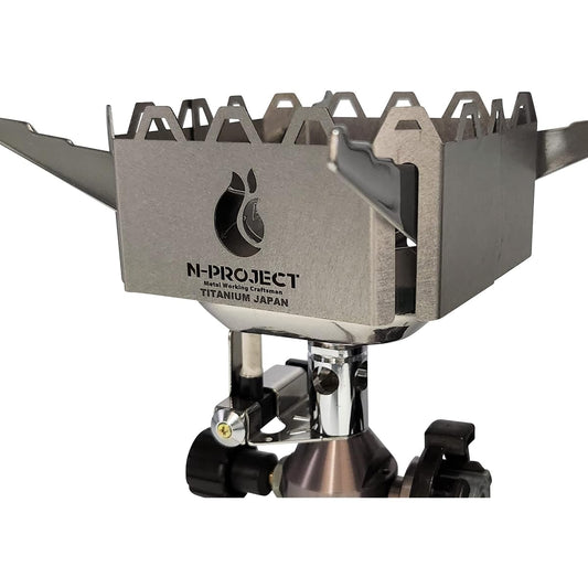 N-project Split titanium windshield Iwatani For junior burners, can be stored in the case that comes with the burner [Made in Japan] *Burner sold separately