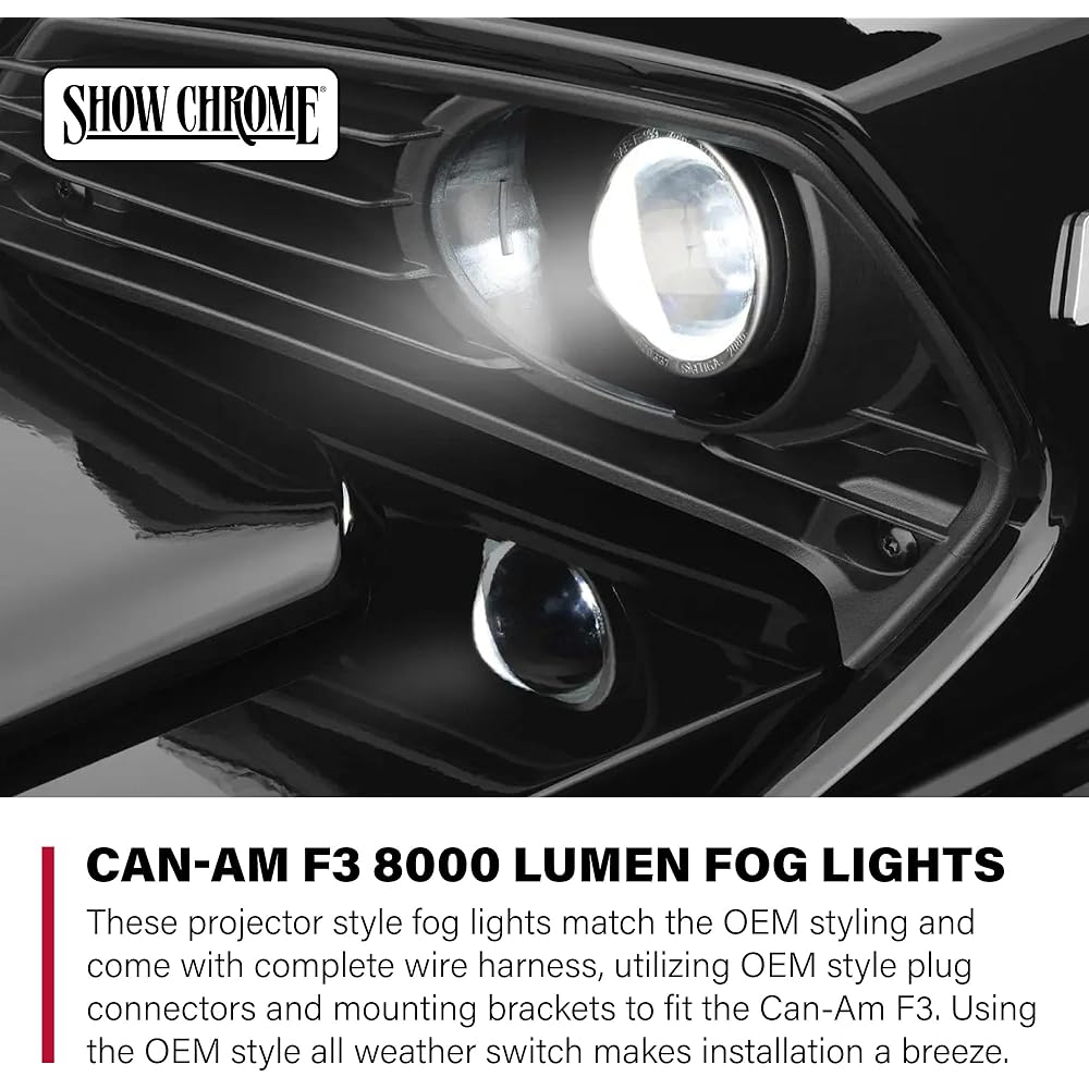 Show Chrome Accessories (41-303A CAN-AM F3 Fog Lamp