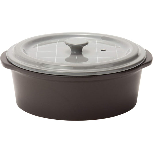 TAMAKI Earthen Pot Thermatech 4-5 Person Fog Diameter 28.3 x Depth 26.5 x Height 12.3cm IH/Open Fire/Microwave/Oven Compatible THD13-910