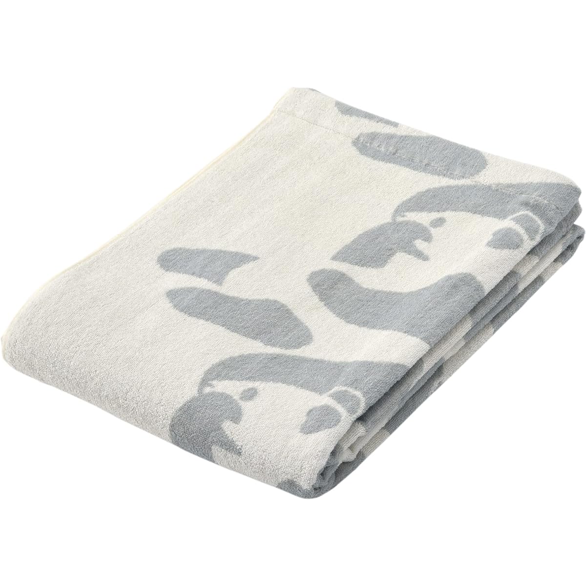nishikawa [Nishikawa] Towel Blanket Single Washable 100% Cotton Finlayson Ayatos Panda Fluffy Soft Organic Cotton Gray FR03600020