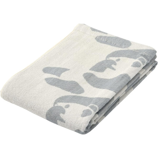 nishikawa [Nishikawa] Towel Blanket Single Washable 100% Cotton Finlayson Ayatos Panda Fluffy Soft Organic Cotton Gray FR03600020