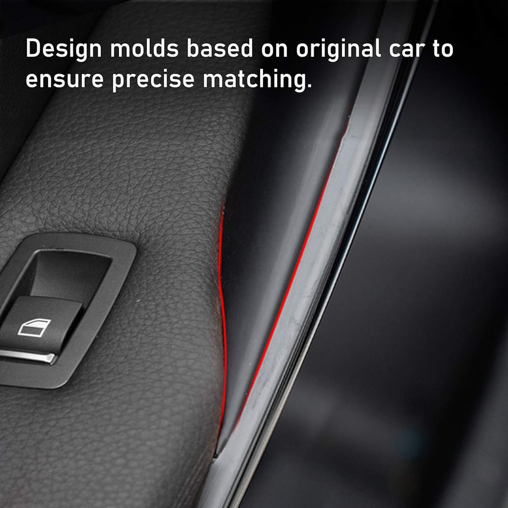 Jaronx door handle cover 2 BMW 3 Series F30/F31/F80 Left rear+right rear passenger seat door-to-handle cover (BMW 320i, 325I, 330I, 335I, 340i, M3) (Later part-Black)