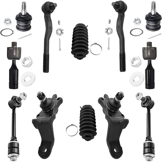 Detroit car axis - 12 pieces outer rod boots, Swaver links, ball joint kit 1996-2002 For Toyota 4 runners