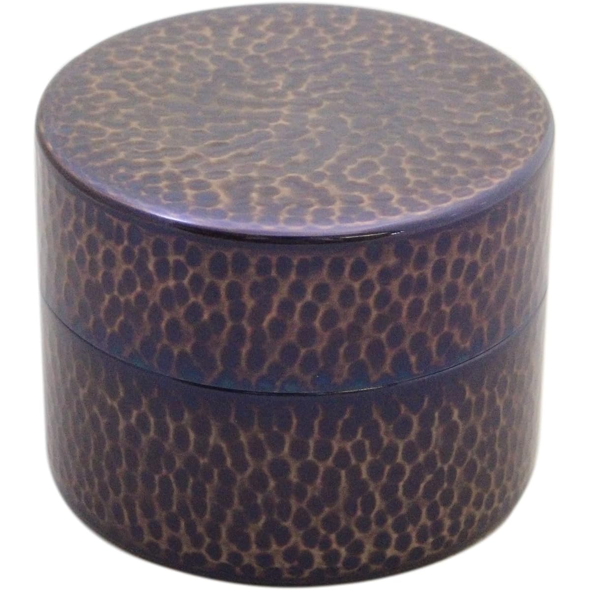 Shinko Metal Shinkodo Made in Japan Pure Copper Purple Finish Hammered Tea Caddy (Medium) Gift Wrapping Specification
