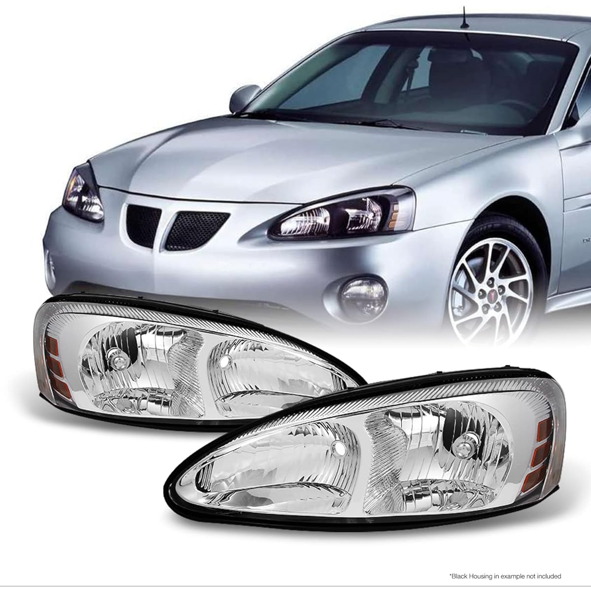 2005 2005 2006 2007 2008 Pontiac Grand Prix left+right headlight headlamp replacement pair set
