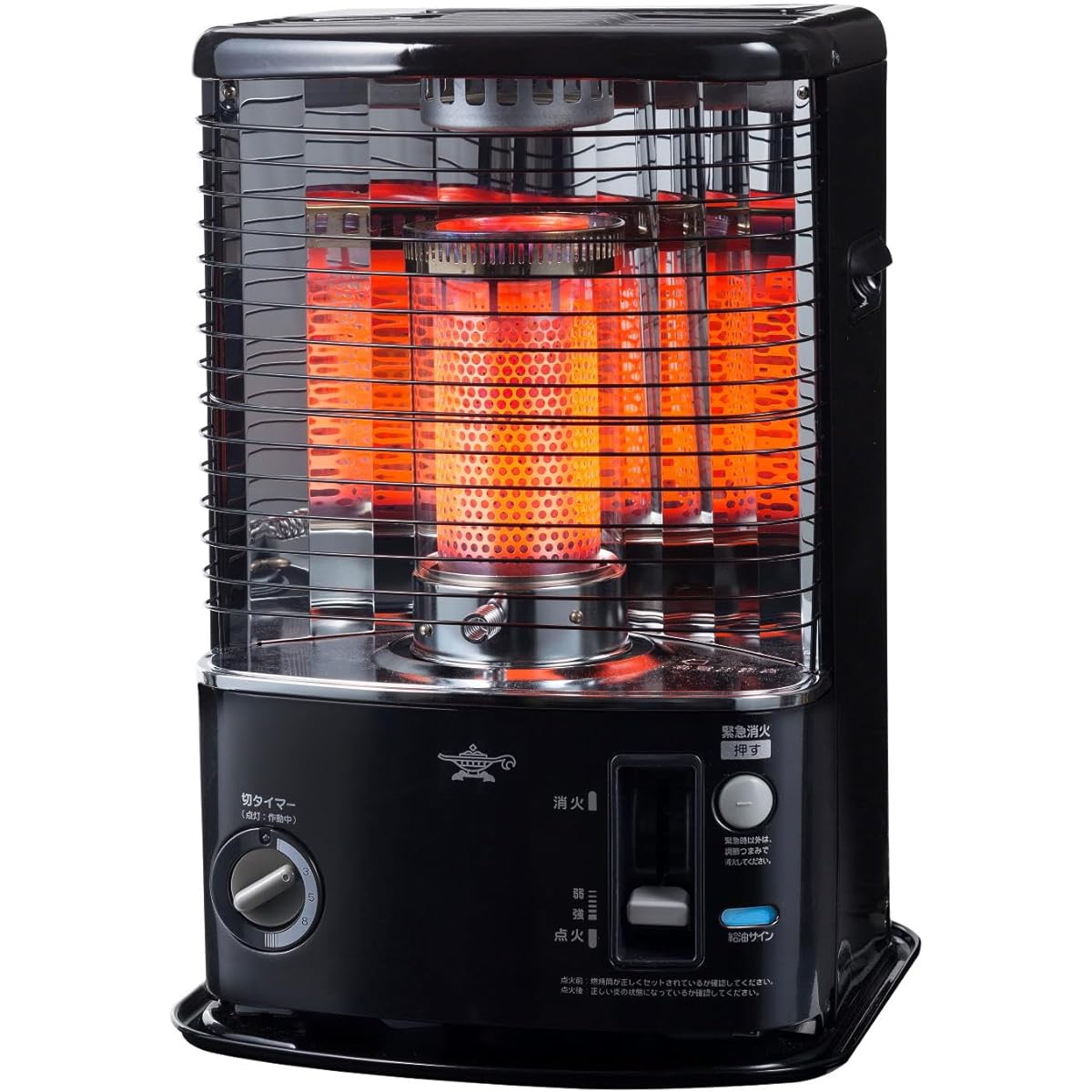 Aladdin Oil Stove (Up to 8 tatami wooden/Up to 10 tatami concrete) Black AKP-U2801-K