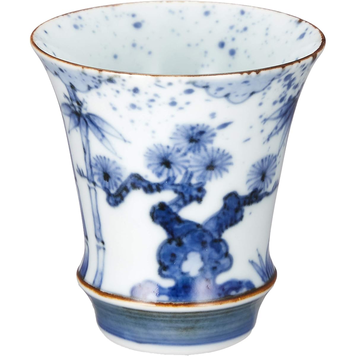 Arita Ware Takumi no Kura Sake Cup "SAKE GLASS" Dyed Shochiku Bai (Anti) T802