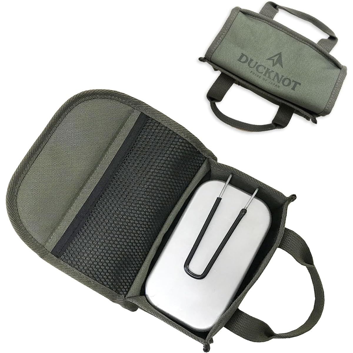 DUCKNOT Messenger Box Stamp Mestin Case Mestin Case Storage Messenger Cooker Case No. 8 Canvas Made in Japan (Khaki/Regular)