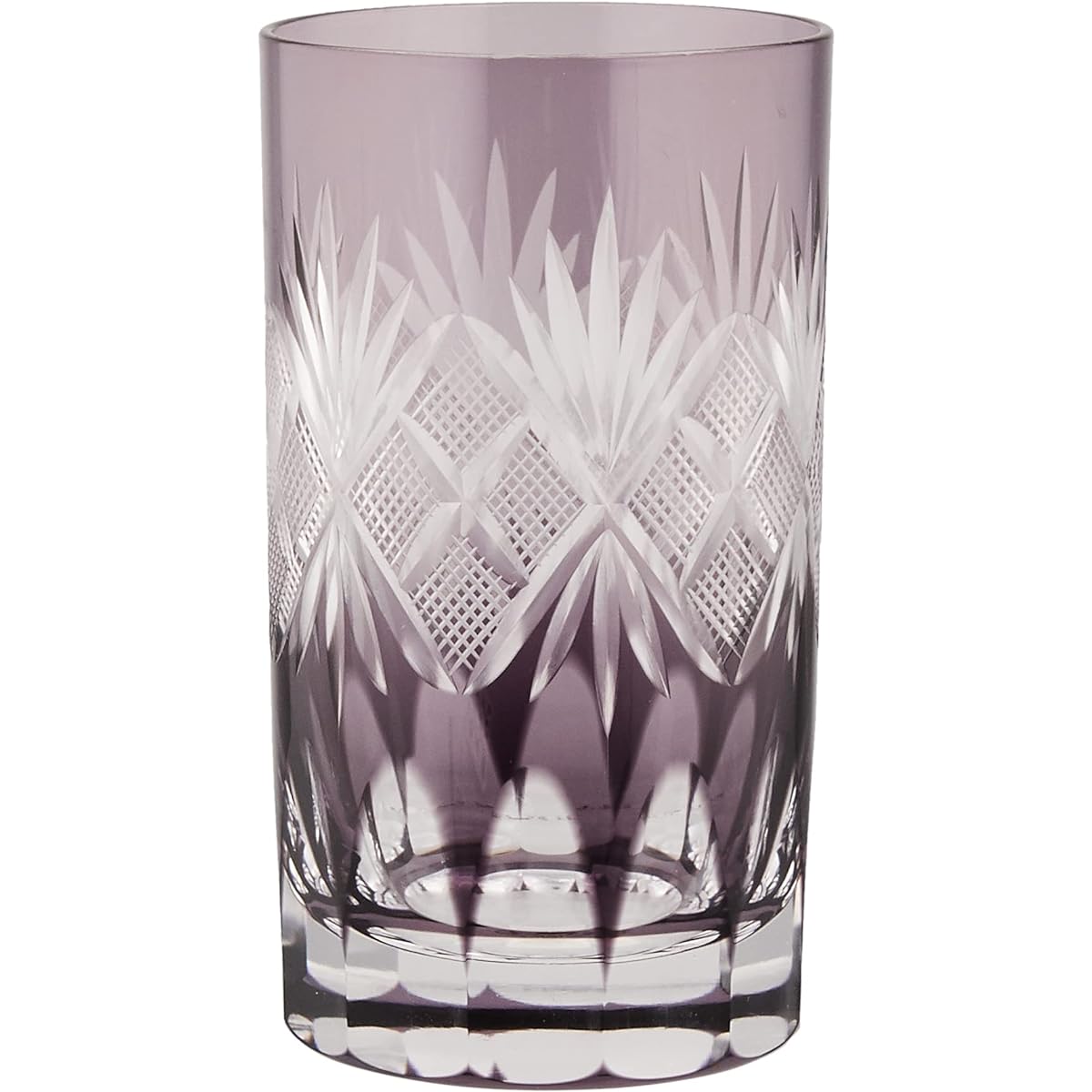 Tajima Glass Edo Purple Kiriko Tumbler/Uoko Kiriko Purple