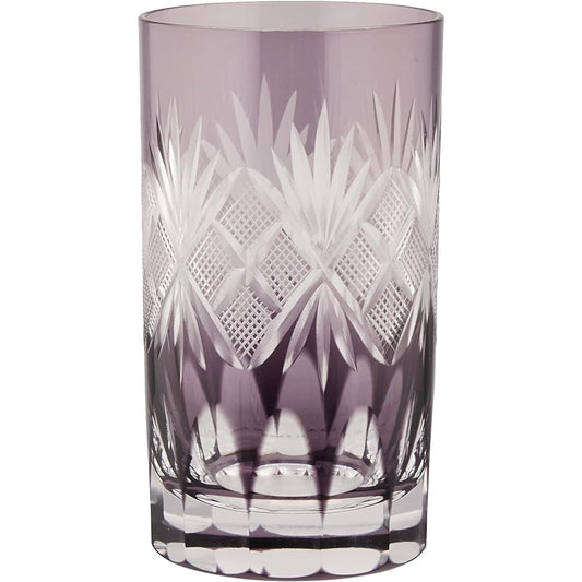 Tajima Glass Edo Purple Kiriko Tumbler/Uoko Kiriko Purple