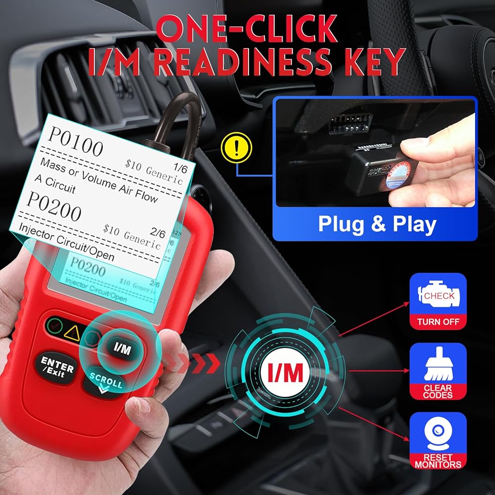 Autel Autolink AL329 (upgrade version of AL319/MS309) Code reader Autovin with Autovin One -click I/M Preparation key OBDII scan Live Data Conditional discharge monitor Coses DTC lookup -up car diagnostic tool