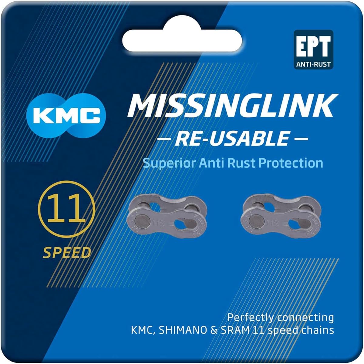 KMC (KMC) CL555R 11SPEED Missing Link EPT 2 Pair 1 Set KMC-CL555REPT2 Medium