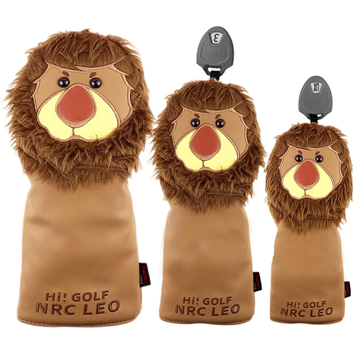 Golf head cover Driver 440cc 460cc cover DR/Wood FW 2-piece/3-piece set Waterproof specification Conversion tag included Akita dog