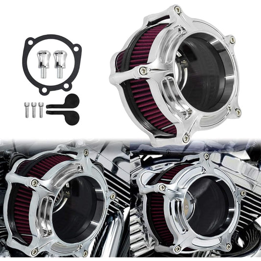 YHMTIVTU Motorcycle Intake Air Cleaner Air Filter for Harley XL Sportster 04-19