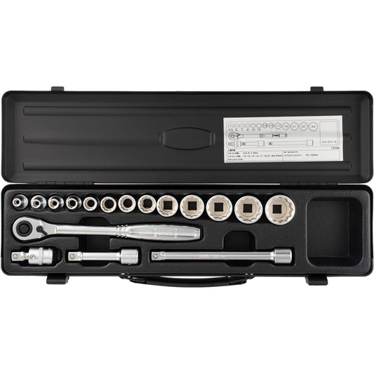 TONE Socket Wrench Set 1570MBK Drive 9.5mm (3/8") Black Contents 17 items