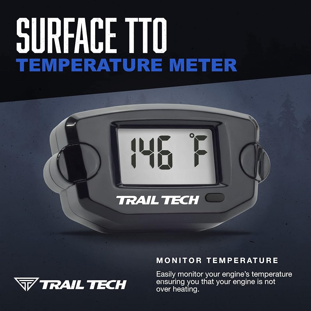 TRAIL TECH 742-EH4 Black TTO temperature digital gauge 16mm radiator hose sensor