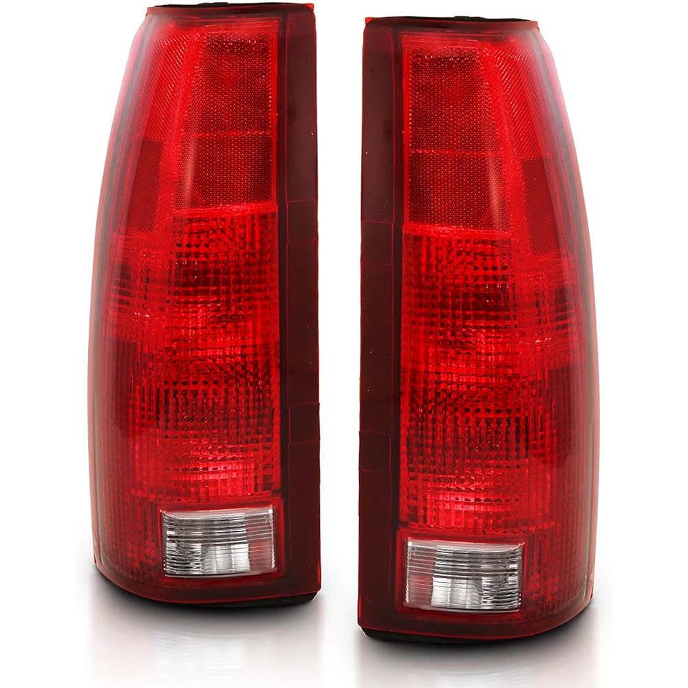 AMERILITE 1988-1999 Full Size: C/K Silverado Tahoe Sierra SUBURBAN FACTORY OE Rear Brake Lamp Replacement Tail Light Light Assembly Valve Conactor Plate -The driver and passenger seat side