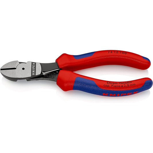 KNIPEX 7412-160 Strong diagonal nippers with spring (SB)